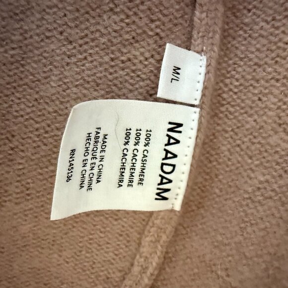 Naadam Cashmere Shawl Collar Cardigan | Desert Pink | size M/L - Picture 2 of 2